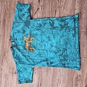 Vintage 90' Costa Rica Leopard Nature Animal Forest Tie Dye T Shirt